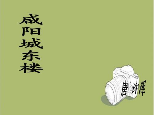 九年级语文《咸阳城东楼》pptx课件(50页)