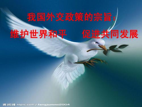 我国外交政策的宗旨：