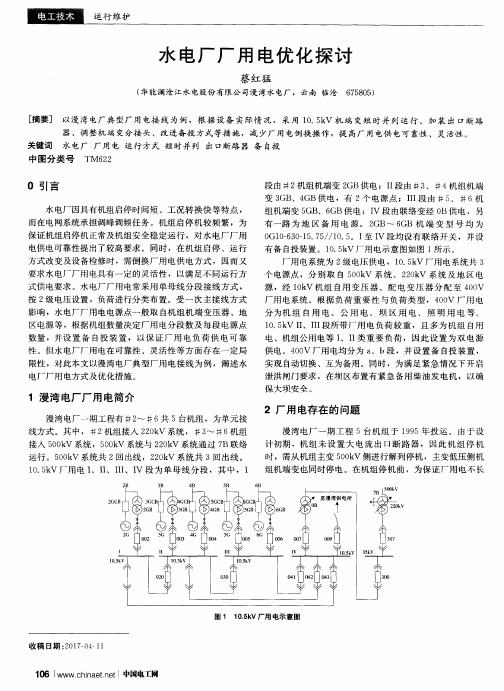 水电厂厂用电优化探讨