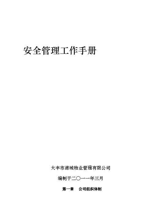 安全管理工作手册(
