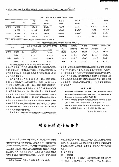 颈动脉体瘤诊治分析