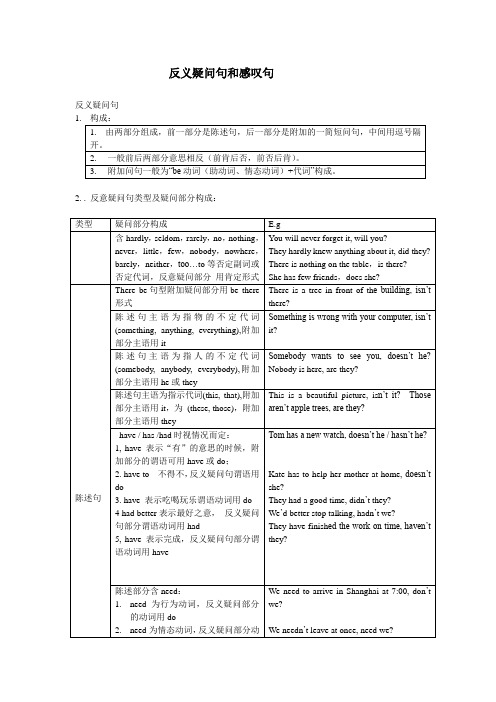 反义疑问句