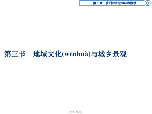 新教材人教版地理必修第二册同步课件第二章第三节地域文化与城乡景观
