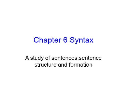 英语语言学概论_Chapter_6_Syntax