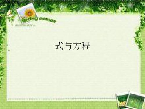 式与方程