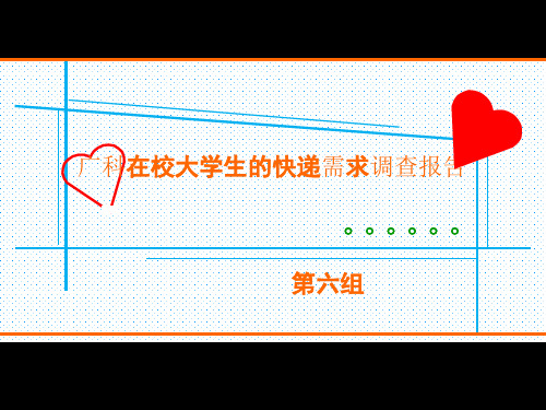 大学生校园快递满意程度调查PPT总结动画(内附音乐)