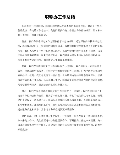 职称办工作总结