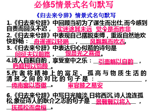 高中语文课件-必修5情景式默写名句