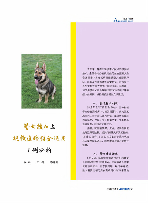 警犬搜血与视频追踪结合运用1例分析