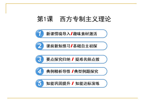 1.1 西方专制主义理论 课件(人教版选修2)