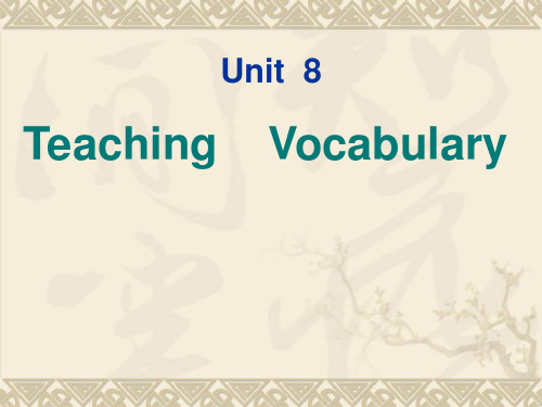 Unit  8 VOCABULARY