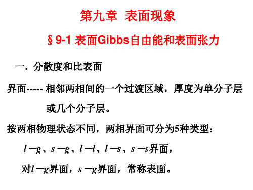 物化课件9.表面现象-液体表面