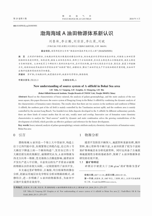 渤海海域A油田物源体系新认识