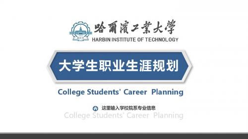 哈尔滨工业大学职业生涯规划框架式ppt模板