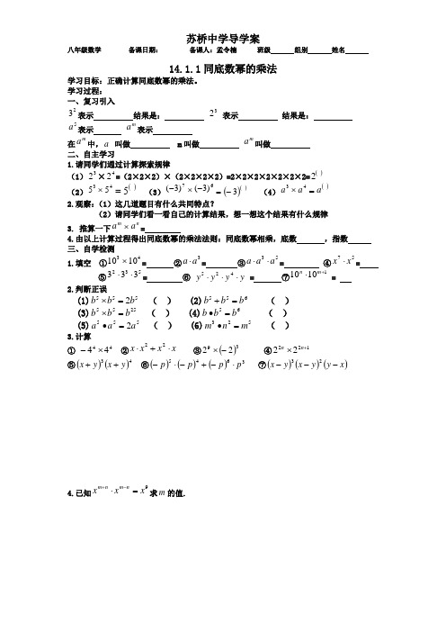 14幂的运算导学案