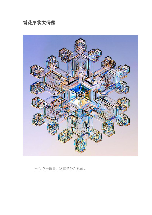 雪花形状大揭秘