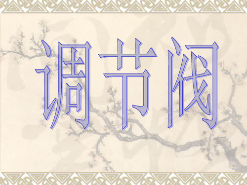 调节阀实践知识讲座