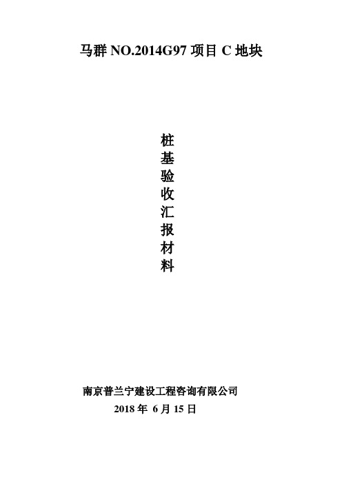 C区BCD段桩基子分部施工质量评估报告