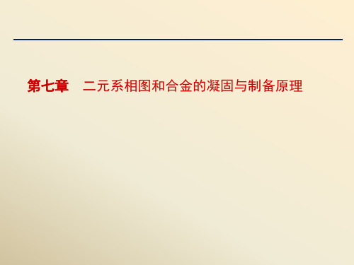 第7章   二元系相图和合金的凝固(1)