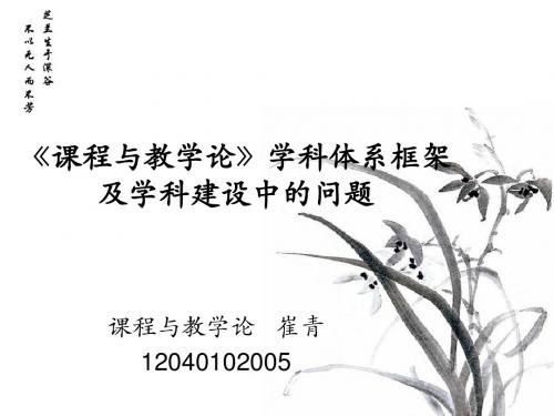 课程与教学论学科体系1