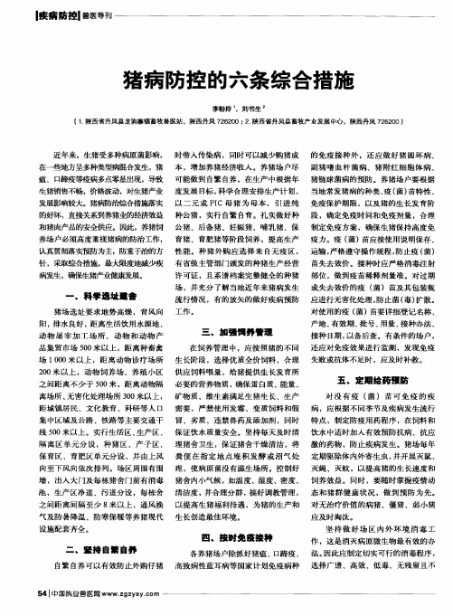 猪病防控的六条综合措施