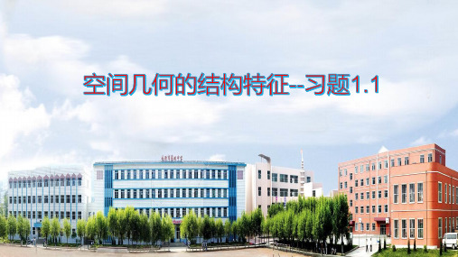 高中数学《第一章空间几何体1.1空间几何体的结构习题1.1》481PPT课件