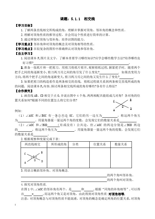 新版人教版七年级下册初一数学全册导学案