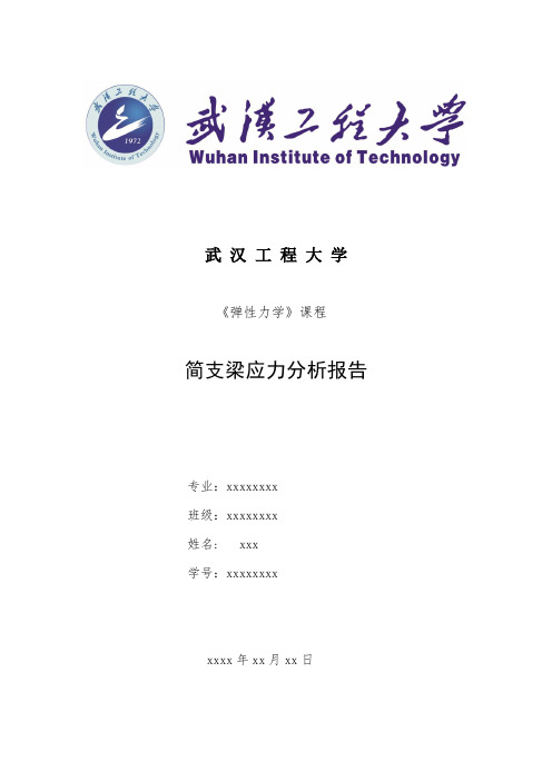 弹性力学简支梁分析报告