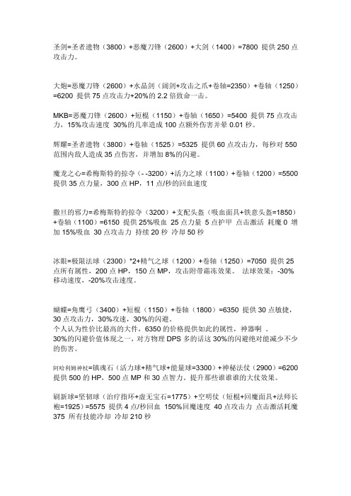 DotA装备
