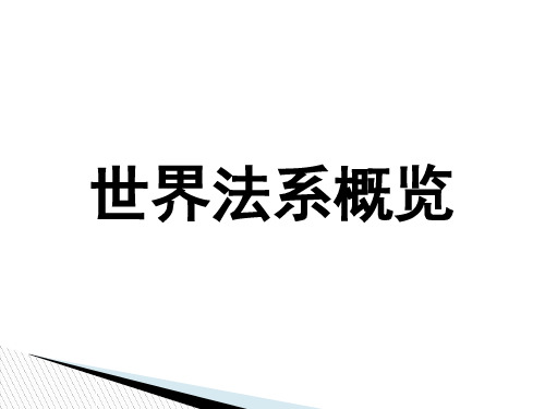世界法系概览