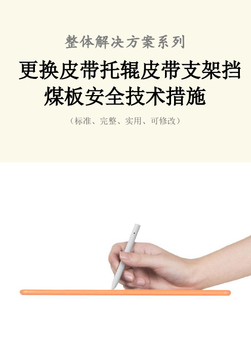更换皮带托辊皮带支架挡煤板安全技术措施方案