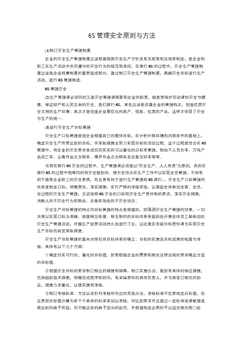 6S管理安全原则与方法