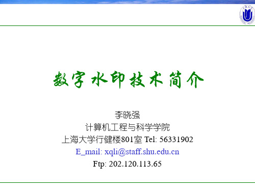 数字水印技术简介