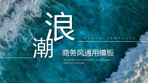 浪潮商务风通用图表数据年终总结汇报演讲会议PPT模板