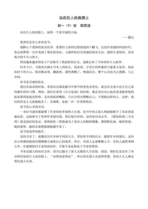 站在巨人的肩膀上