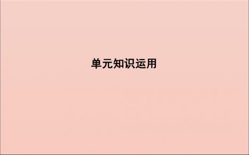 2020版高考英语一轮复习Module6WarandPeace单元知识运用课件外研版选修6