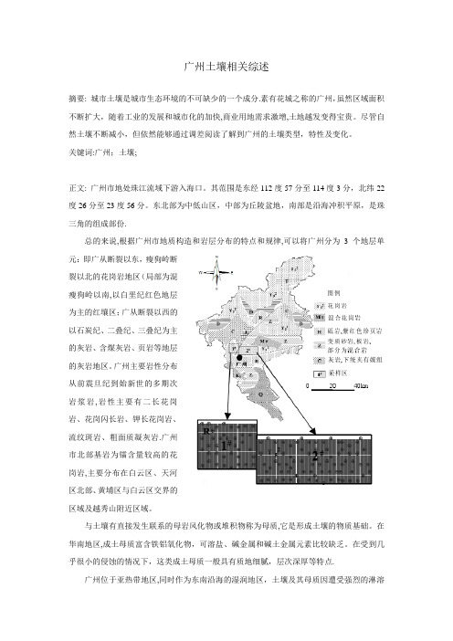 广州土壤相关综述传---精品模板