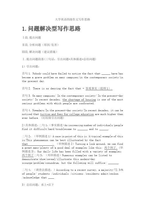 大学英语四级作文写作思路