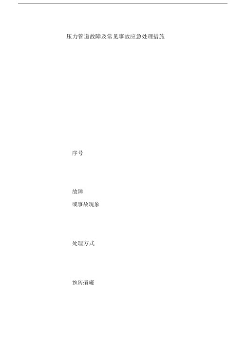 压力管道故障及常见事故应急处理措施.docx