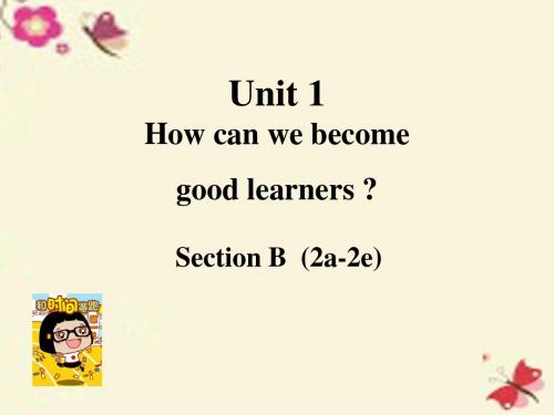 【学海风暴】2016九年级英语全册 Unit 1 How can we become good learners Section B(2a-2e)课件