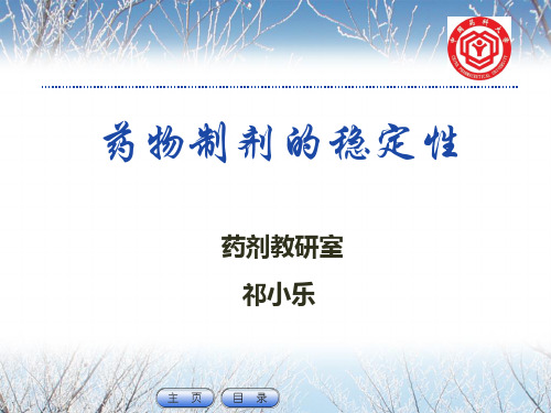 药剂5-药物制剂的稳定性-qxl