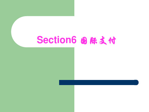 国际商法第7章国际支付