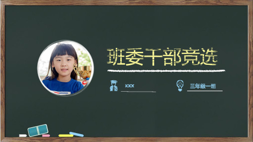 小学生竞选班干部自我介绍(可自由修改)PPT