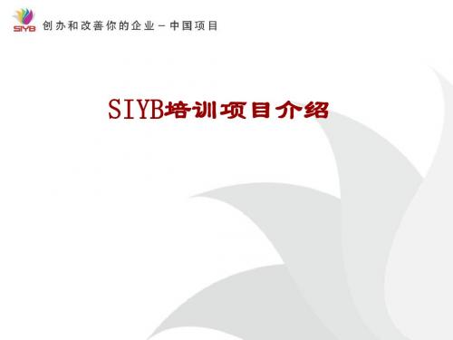 SIYB项目介绍