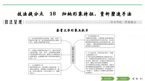 2019高考语文二轮培优江苏专用课件：第三部分 专题一 小说 技法提分点18