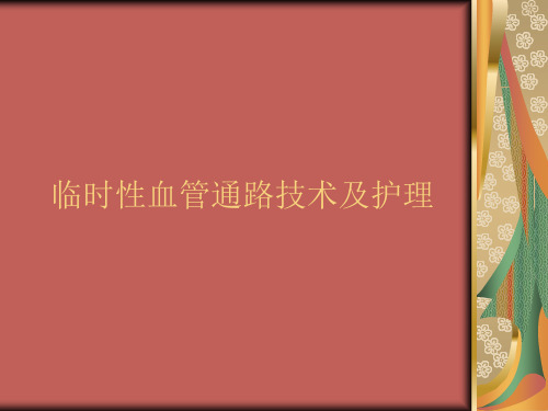 临时性血管通路技