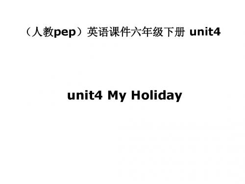人教 P E P版英语六下《unit 4 my holiday》
