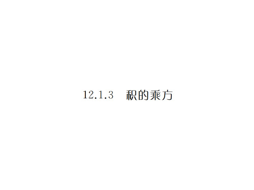 12.1.3 积的乘方-2020秋华师大版八年级数学上册习题ppt下载