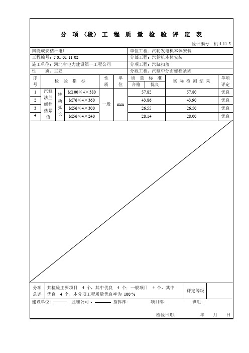 机4-11-5 汽缸中分面螺栓紧固(哈汽厂600MW)