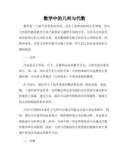 数学中的几何与代数